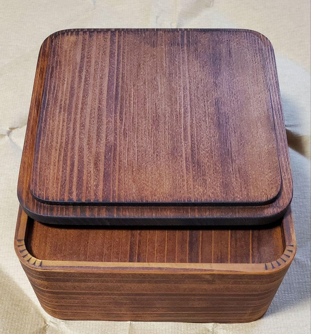 Amazon.co.jp: 正方形弁当箱 糸島市 杉の木クラフト 木のお弁当